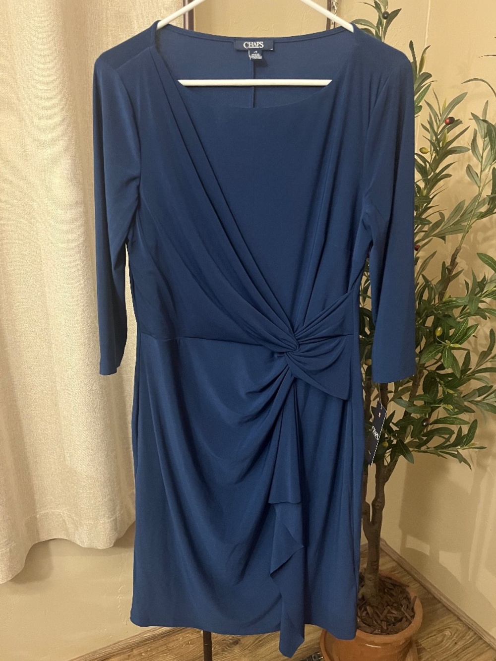 Chaps Navy Dress Size Large